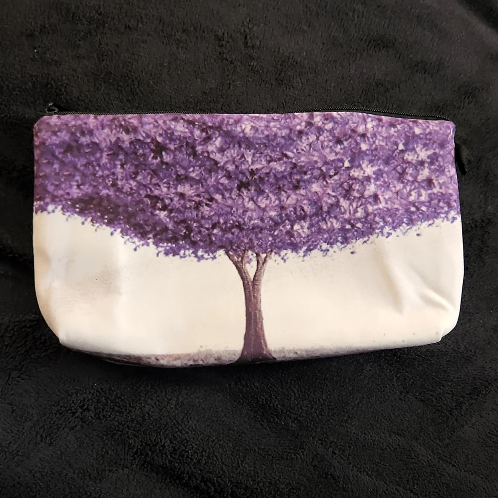NEW- Cosmetic bag- Tree, purple